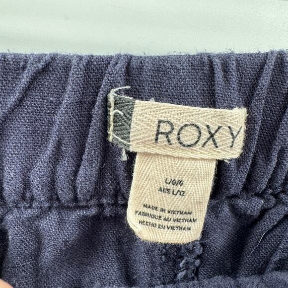 Roxy Navy blue linen wide legged pants - Picture 5 of 6
